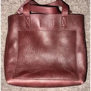 Madewell Zip-Top Transport Crossbody Bag – Burgundy Leather Medium EUC
